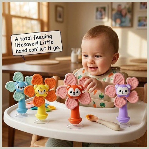 Baby suction cup spinner toys - suction,