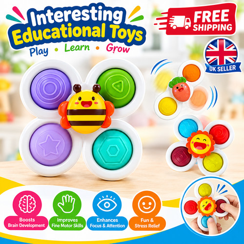 Suction cup spinning toys - 3x,