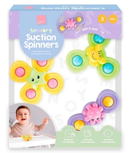 3pcs suction cup spinner - cup, toy