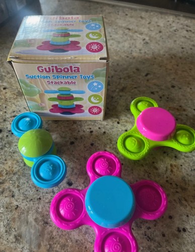 Suction spinner stackable toy - spinner,