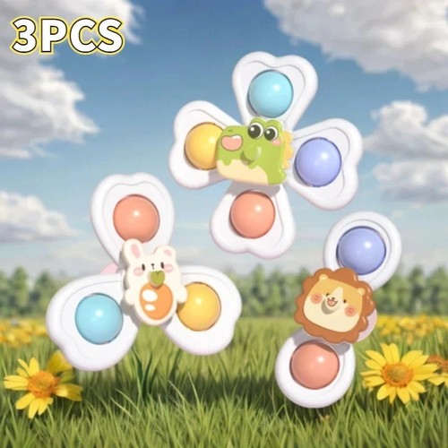 3pcs suction cup spinner - cup, toy