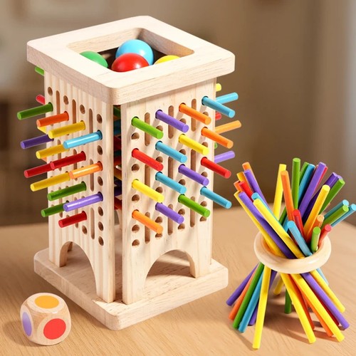 Wooden stick board game - board,
